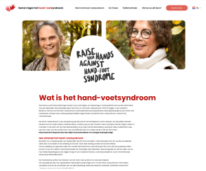 Landingspagina over het handvoetsyndroom